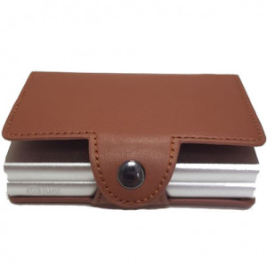 Портфейл RFID iUni P3, слот за 12 карти, кафяв - Img 3