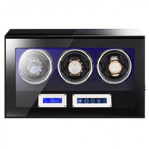 Box für selbstaufziehende Uhren iUni Luxury Watch Winder 3, Farbe: Carbon - Img 2