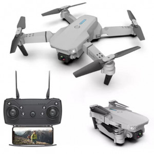 Drohne iUni E88 Pro, 4K, WLAN, 2 Kameras, klappbare Arme, Echtzeit-Übertragung von Telefonaten, grau - Img 10