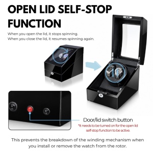 HERZEGELD – iUni horlogewinder, 4 draaiprogramma’s, horlogewinder met 2 + 3 opbergplaatsen, zwart - Img 4