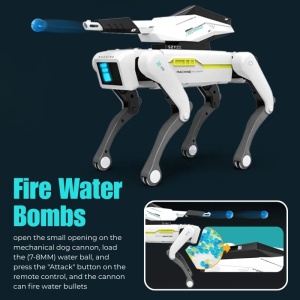 Intelligenter Roboterhund iUni 8006 mit Hydrogel-Bällen, die sich im Wasser ausdehnen, Fernbedienung, App, Sprachbefehle, programmierbar, über 25 interaktive Funktionen - Img 4