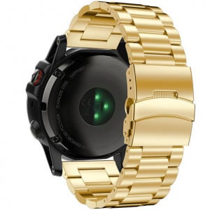 iUni 26 mm strap for Garmin Fenix 3 / Fenix 5X, stainless steel, gold-tone - Img 2