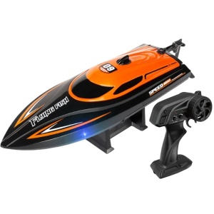 iUni HJ812 Boot met afstandsbediening, RC-raceboot, 25 km/u, 2,4 GHz, oranje