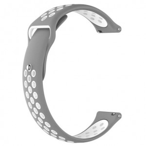 iUni Sport-bandje 22 mm voor Gear S3, siliconen, grijs/wit - Img 4