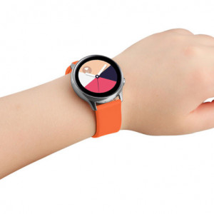 iUni Strap for Samsung Gear S3, Silicone Buckle, 22mm, Orange - Img 6
