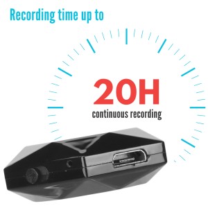 iUni V08 mini-spionagerecorder-hanger, 8 GB, spraakgestuurd, mp3-speler - Img 6