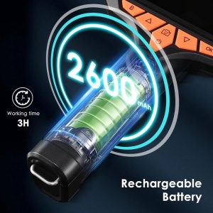 iUni VC43-RD Industrielle Fahrzeuginspektionskamera, 4,3-Zoll-IPS-Bildschirm, halbstarres Kabel, Länge 2 m, 1080p, 8 einstellbare LEDs, 8-mm-Objektiv, MicroSD-Kartensteckplatz, Wasserdichtigkeit IP67, 2600 mAh - Img 8
