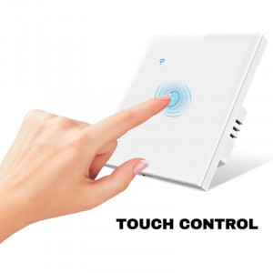 Slimme aanraakschakelaar, wifi, beschermglas, iUni 1G, 10 A, spraakbediening, Smart Life / Tuya, led - Img 5
