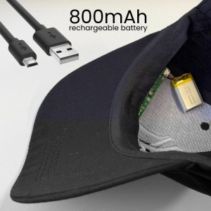 Spionagekamera in einer Kappe mit Schirm iUni H15, WLAN, Full HD, Audio- und Videoaufzeichnung, Fotoaufnahme, Schwarz-Weiß - Img 5