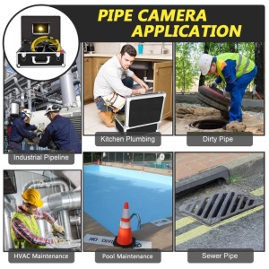 Video-inspectiecamera voor rioleringen, 45 m, iUni ICT15, 7-inch monitor - Img 8