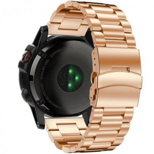 Λουράκι iUni 26 mm για Garmin Fenix 3 Από ατσάλι σε χρώμα ροζ χρυσού - Img 2
