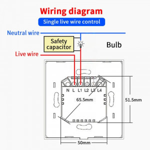 Интелигентен сензорен превключвател, WiFi, защитно стъкло, iUni 1G, 10A, LED, сребрист - Img 8