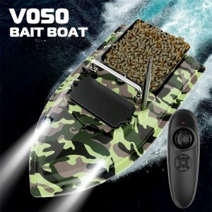 Лодка за риболовна стръв iUni V050, 500m, капацитет 2 кг, 12000mAh, 10km/h, 2.4GHz дистанционно управление, Камуфлажно зелено - Img 3