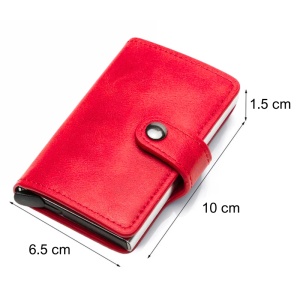 Портфейл iUni P2, RFID, слот за 6 карти, червен - Img 11