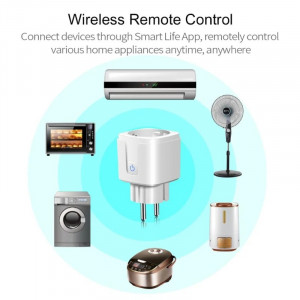 Умен контакт iUni PS1, 16A, WiFi, мониторинг на потреблението, Smart Life / Tuya APP, съвместим с Alexa/Google Assistant - Img 6
