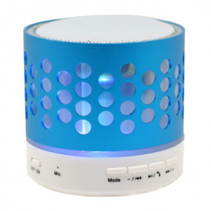 Bluetooth високоговорител iUni DF05, 3W, USB, Слот карта, Радио, Алуминий, Син - Img 2
