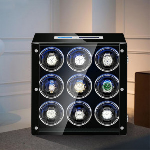 iUni Automatic Watch Winder, луксозен часовник 9, сензорен екран, черен - Img 4