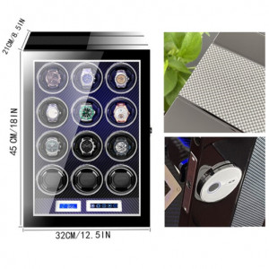 iUni Automatikuhrwerk mit Fingerabdruck, luxuriöses Uhrwerk 12, Carbon - Img 5