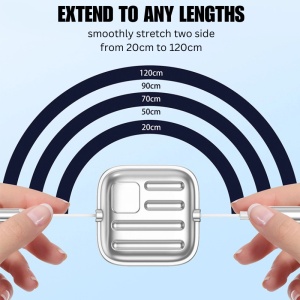 iUni B23 5-in-1 Retractable Fast Charging Cable, 100 W, fast charging, 120 cm, USB-A/USB-C to Micro-USB, Lightning, Type-C, iPhone, Samsung, Huawei, Xiaomi, AirPods, MacBook - Img 7
