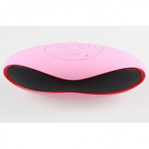 iUni DF01 Bluetooth speaker, USB, card slot, radio, pink - Img 4