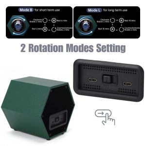 iUni Opwinddoos voor automatische horloges, Watch Winder, Eco-leer, Groen - Img 3