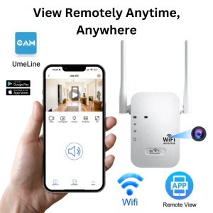 iUni RP1 Draadloze signaalversterker met spionagecamera iUni RP1, 64 GB, wifi, Full HD, liveweergave op uw telefoon - Img 5