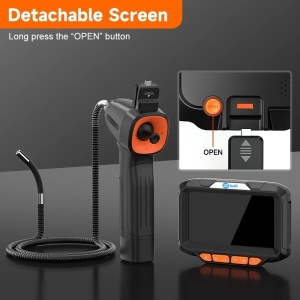 iUni VSP50 PRO Industriële auto-inspectiecamera, 720° draaibaar, bediening met joystick, 5" IPS-scherm, kabellengte 1 m, 1080p, 6 instelbare leds, 6 mm lens, IP67 waterdicht, 4000 mAh - Img 9
