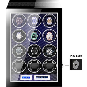 iUni Watch Winder, luxuriöser Uhrenbeweger 12 Carbon - Img 2