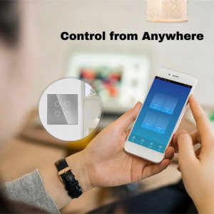 Slimme aanraakschakelaar, wifi, beschermglas, iUni 4G, 10 A, spraakbediening, Smart Life / Tuya, led, zilverkleurig - Img 4