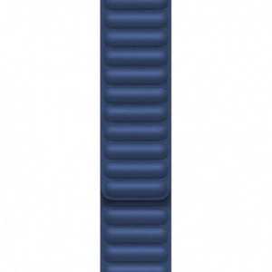 Каишка iUni за Apple Watch 1/2/3/4/5/6/7, Leather Link, 40мм, Среднощно синьо - Img 3