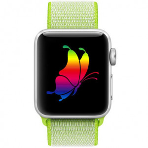Каишка iUni Спортен Woven Strap за Apple Watch 1/2/3/4/5/6/7 38 мм Найлон Electric Зелен - Img 6