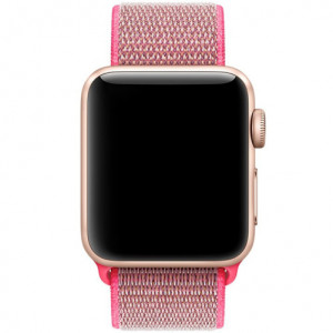 Каишка iUni Спортен Woven Strap за Apple Watch 1/2/3/4/5/6/7 40 мм Найлон Electric Розов - Img 7