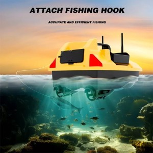 Лодка за риболовна стръв iUni V020, GPS, фосфоресциращ корпус, 3 резервоара, 2kg, 500m, 12000mAh, 10km/h, 2.4GHz дистанционно управление - Img 12