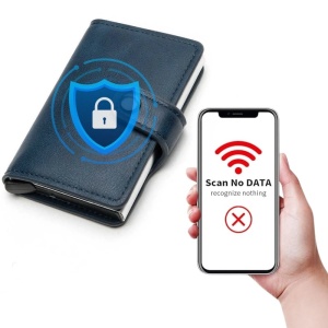 Портфейл iUni P2, RFID, слот за 6 карти, син - Img 4