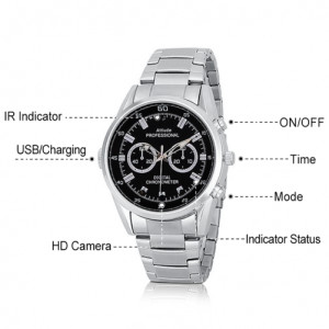 Часовник iUni SpyCam WP60, Full HD Шпионска камера, Нощно виждане, Фотография, Видео, Диктофон, 32 GB - Img 9