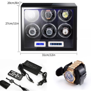 Doos voor zelfopwindende horloges iUni Luxury Watch Winder 6, kleur: carbon - Img 9