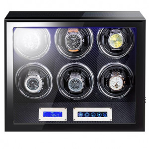 Doos voor zelfopwindende horloges iUni Luxury Watch Winder 6, kleur: carbon - Img 2