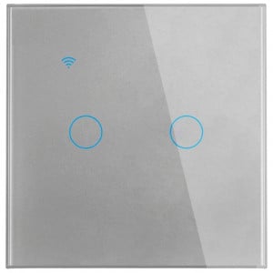 iUni 2F slimme touch-schakelaar, wifi, veiligheidsglas, led, zilverkleurig - Img 9