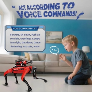 iUni 8021 Intelligenter Roboterhund mit Wassersprühfunktion, Fernbedienung, Sprachbefehlen und Bewegungsprogrammierung - Img 6