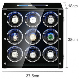 iUni Automatic Watch Winder, луксозен часовник 9, сензорен екран, черен - Img 5