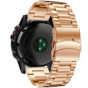 iUni-bandje 26 mm voor Garmin Fenix 3 Roestvrij staal Roségoud
