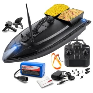 iUni FB01 Fishing Bait Boat, 12000mAh, 2 tanks, 1.5kg capacity, 200m range, 2.4GHz remote control - Img 2