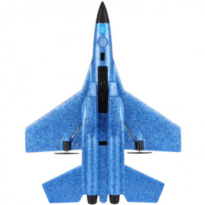 iUni FX820 изтребител с дистанционно управление, SU-35, жироскоп, удароустойчив, син - Img 9