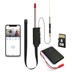 iUni IP40 spionagecamera, 8 GB, wifi, Full HD, bewegingssensor