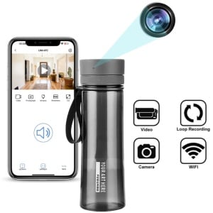 iUni IP48 Minikamera, Flaschenform, WLAN, 16 GB, Full HD, Live-Ansicht auf dem Smartphone - Img 2