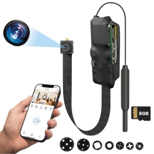 iUni IP75 Модул за Шпионска Камера, Wi-Fi, 8GB, Full HD, Аксесоари бутони, Преглед на живо на телефона