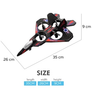 iUni LC222-A Op afstand bestuurbare vliegtuig, Thunder Jet X, 360°-acrobatiek, gyroscoop, schokbestendig, led-verlichting - Img 9