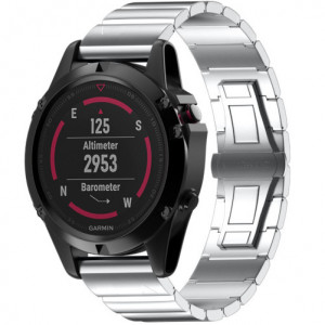iUni Link Armband 26 mm für Garmin Fenix 3, Edelstahl, silberfarben - Img 4