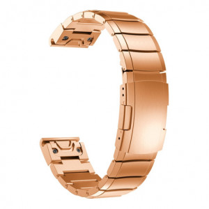 iUni Link Armband 26 mm für Garmin Fenix 3 / Fenix 5X Edelstahl in Roségold - Img 3