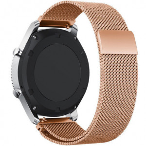 iUni Milanese Loop 22 mm strap for Gear S3, Rose Gold Steel